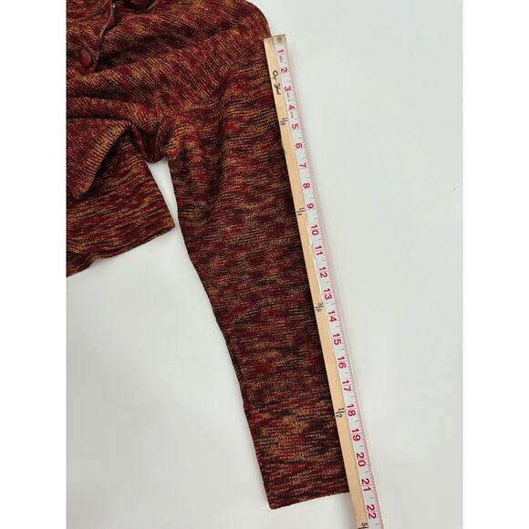 Alnoral Vintage Cardigan Sweater Womens Medium Brown Red Rust Wool Blend Knit - Picture 16 of 16